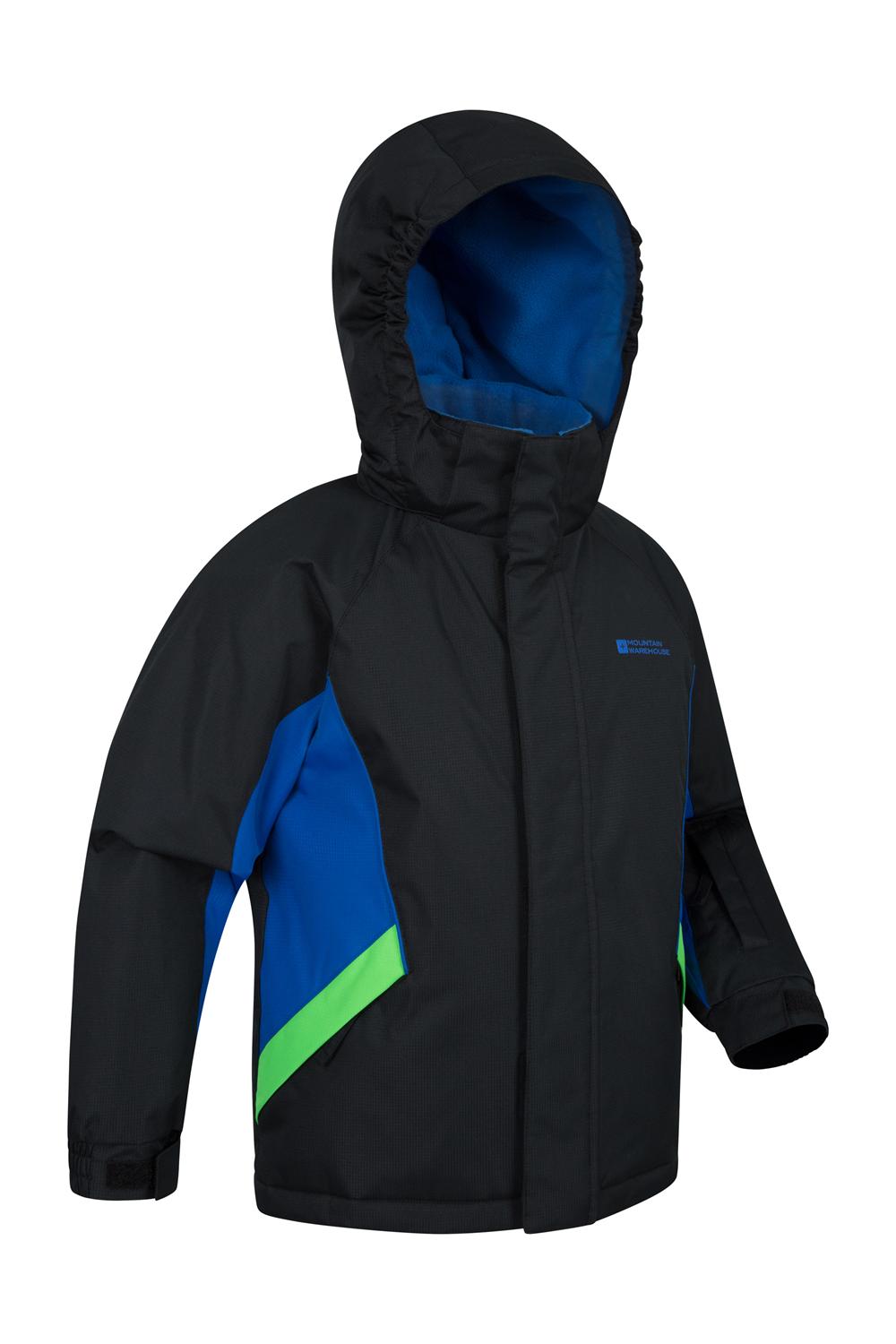 Mountain Warehouse Boys Ski Jacket with Snow proof Fabric and Fleece Lining Mountain Warehouse Boys Ski Jacket with Snow proof Fabric and Fleece Lining