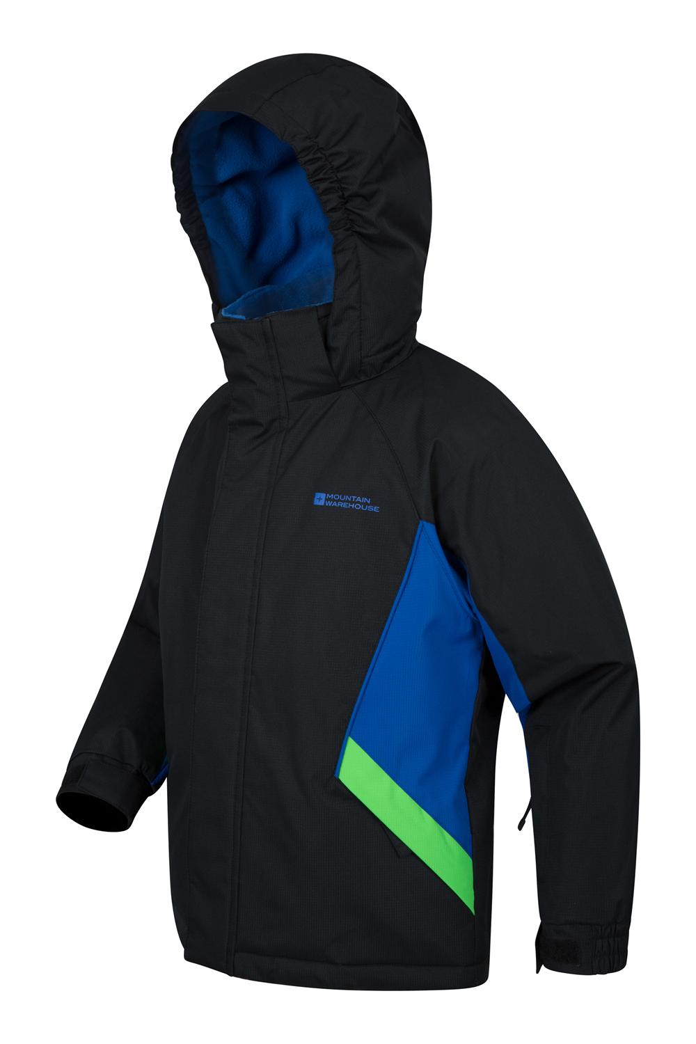 Mountain Warehouse Boys Ski Jacket with Snow proof Fabric and Fleece Lining Mountain Warehouse Boys Ski Jacket with Snow proof Fabric and Fleece Lining