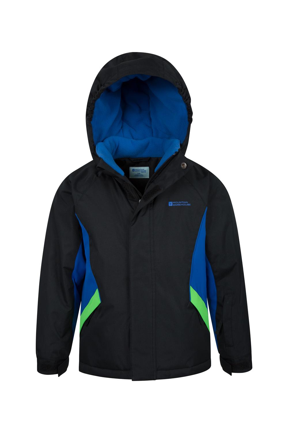 Mountain Warehouse Boys Ski Jacket with Snow proof Fabric and Fleece Lining Mountain Warehouse Boys Ski Jacket with Snow proof Fabric and Fleece Lining