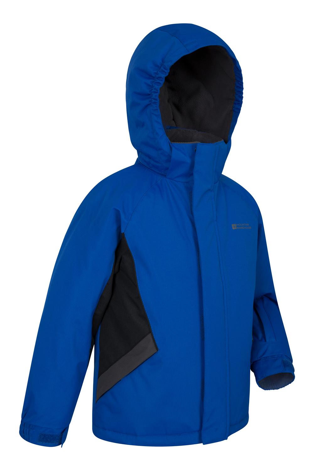 Mountain Warehouse Boys Ski Jacket with Snow proof Fabric and Fleece Lining Mountain Warehouse Boys Ski Jacket with Snow proof Fabric and Fleece Lining