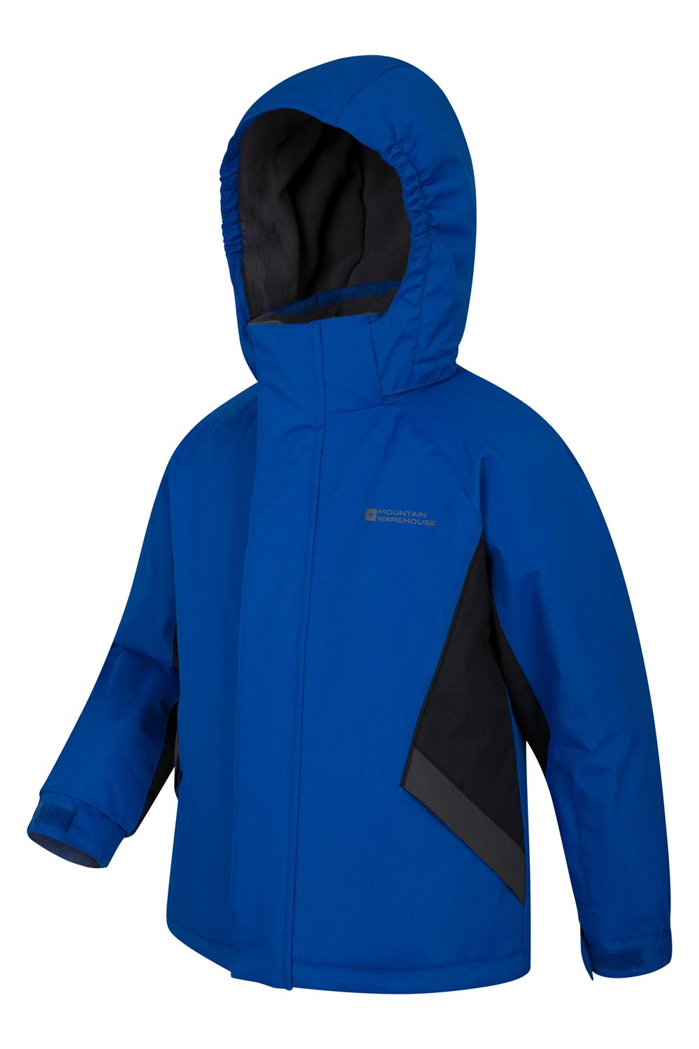 Mountain Warehouse Boys Ski Jacket with Snow proof Fabric and Fleece Lining Mountain Warehouse Boys Ski Jacket with Snow proof Fabric and Fleece Lining
