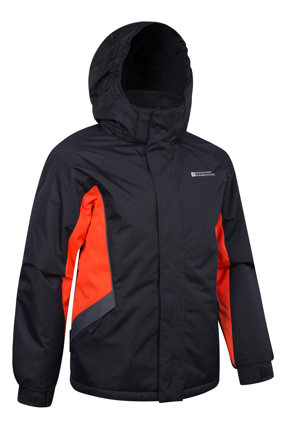 Mountain Warehouse Boys Ski Jacket with Snow proof Fabric and Fleece Lining Mountain Warehouse Boys Ski Jacket with Snow proof Fabric and Fleece Lining