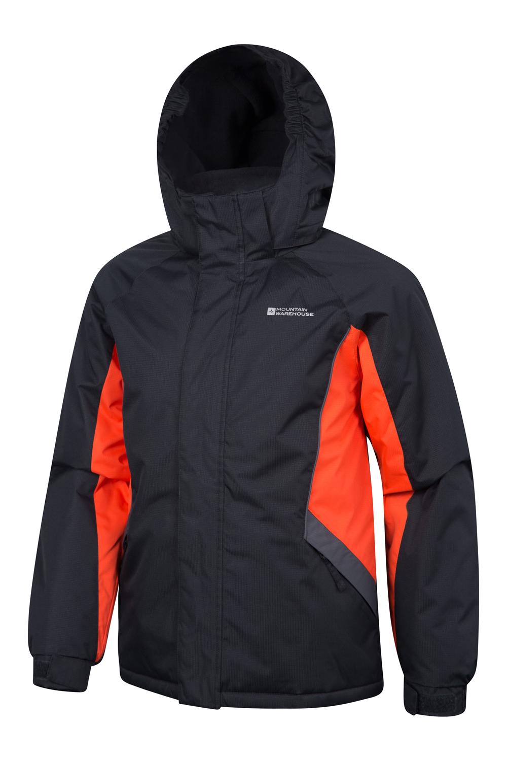 Mountain Warehouse Boys Ski Jacket with Snow proof Fabric and Fleece Lining Mountain Warehouse Boys Ski Jacket with Snow proof Fabric and Fleece Lining