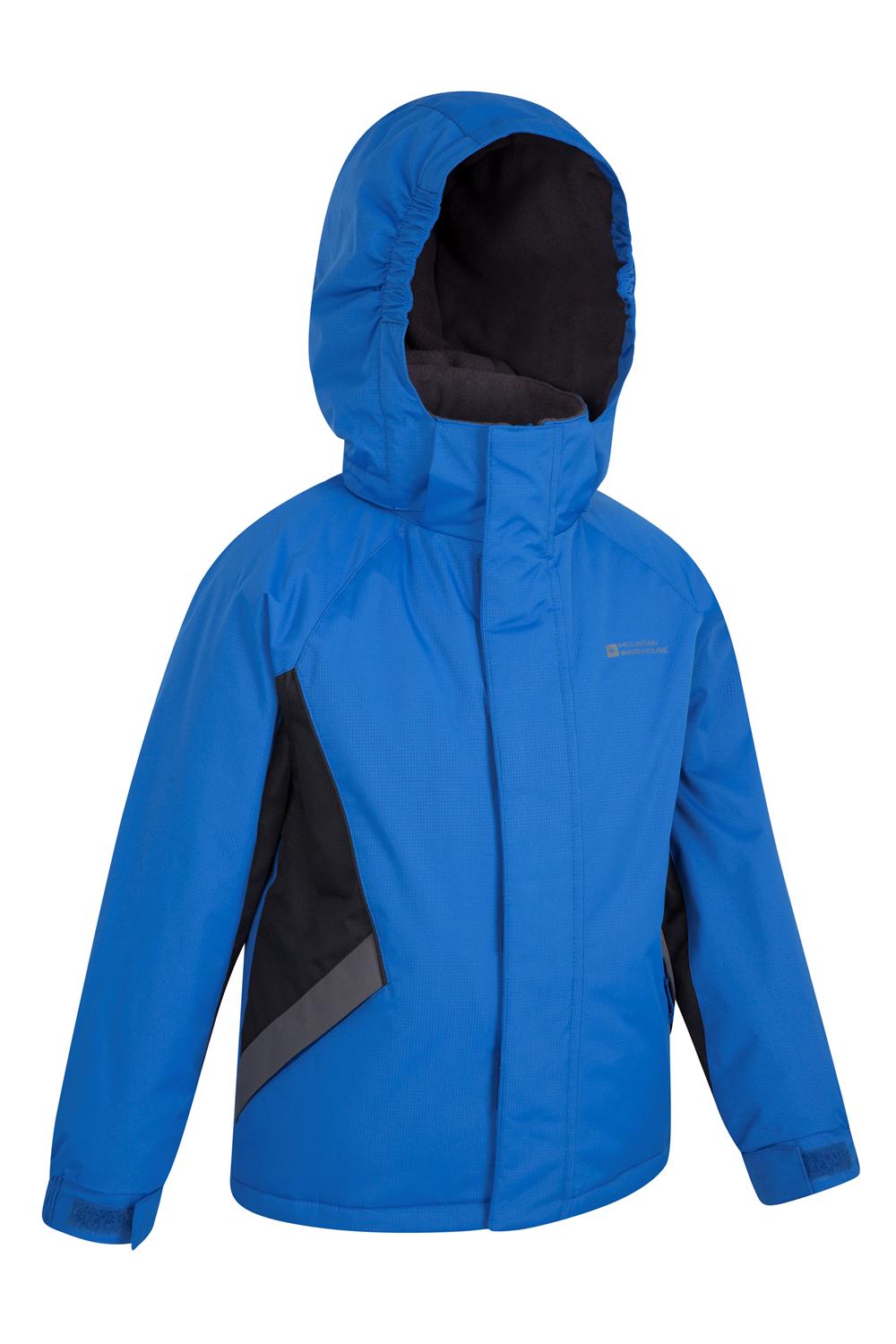 Mountain Warehouse Boys Ski Jacket with Snow proof Fabric and Fleece Lining Mountain Warehouse Boys Ski Jacket with Snow proof Fabric and Fleece Lining