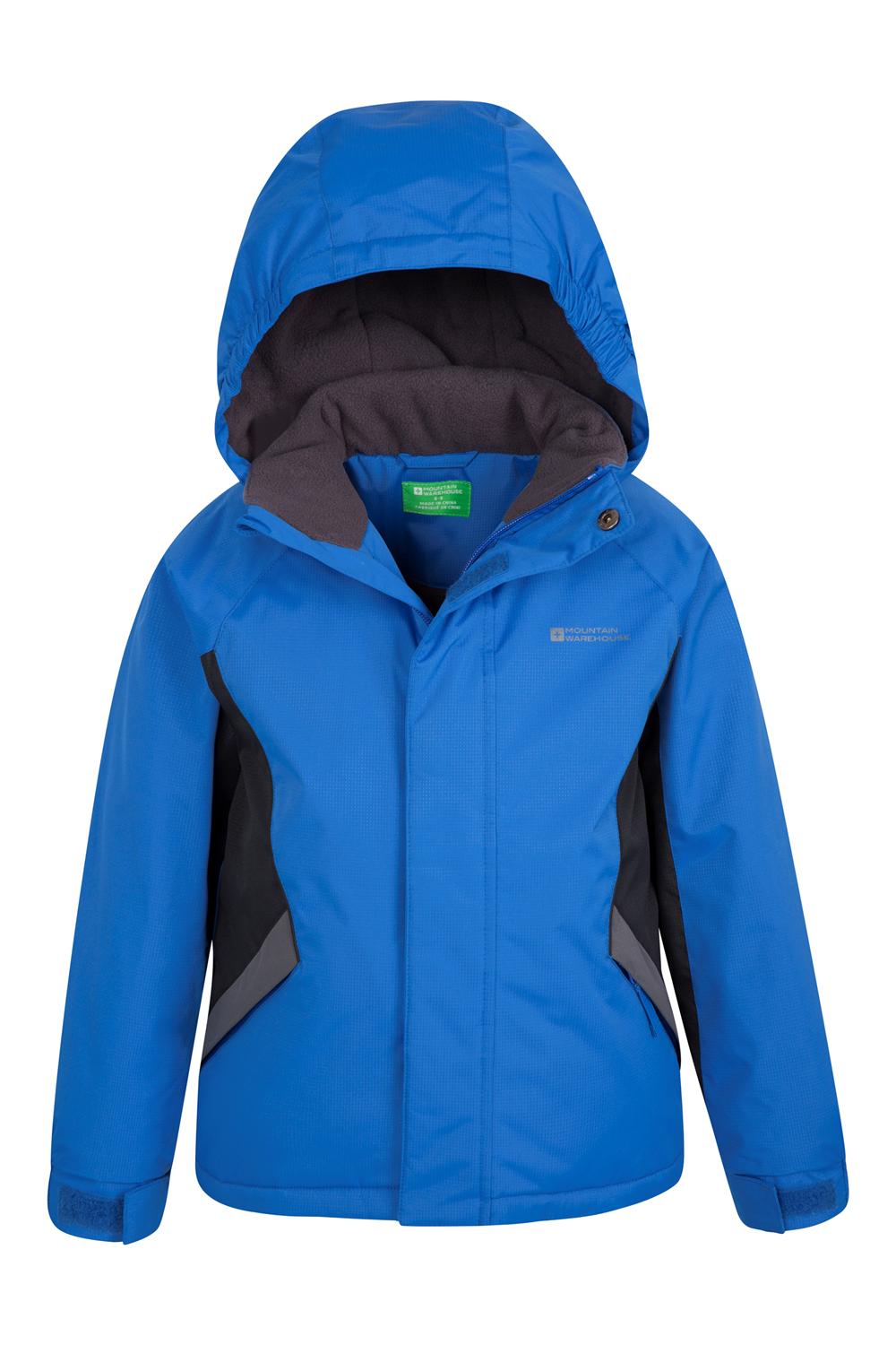 Mountain Warehouse Boys Ski Jacket with Snow proof Fabric and Fleece Lining Mountain Warehouse Boys Ski Jacket with Snow proof Fabric and Fleece Lining