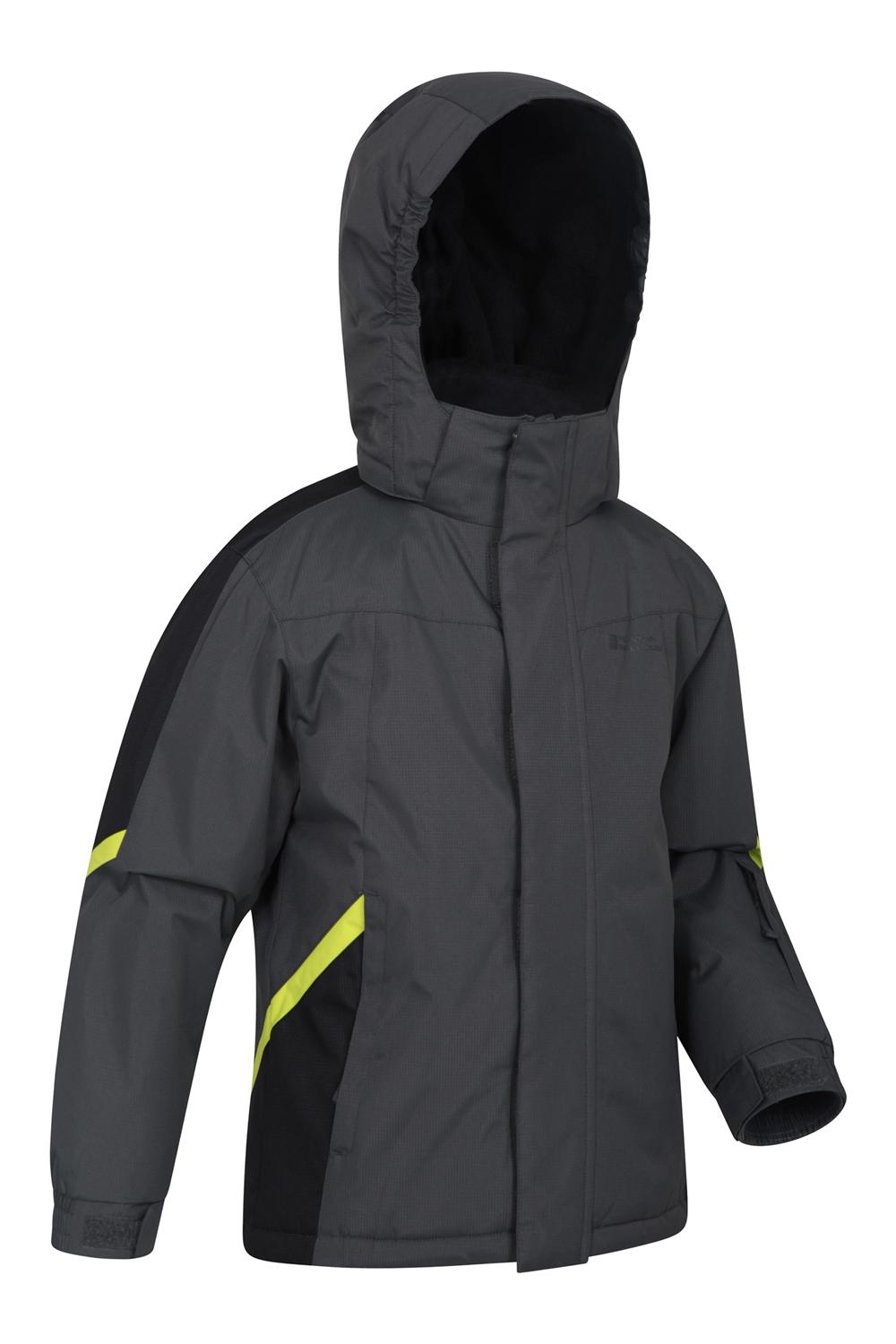 Mountain Warehouse Boys Ski Jacket with Snow proof Fabric and Fleece Lining Mountain Warehouse Boys Ski Jacket with Snow proof Fabric and Fleece Lining