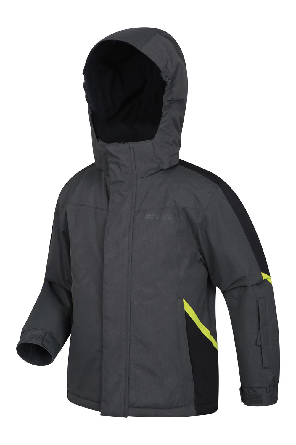 Mountain Warehouse Boys Ski Jacket with Snow proof Fabric and Fleece Lining Mountain Warehouse Boys Ski Jacket with Snow proof Fabric and Fleece Lining