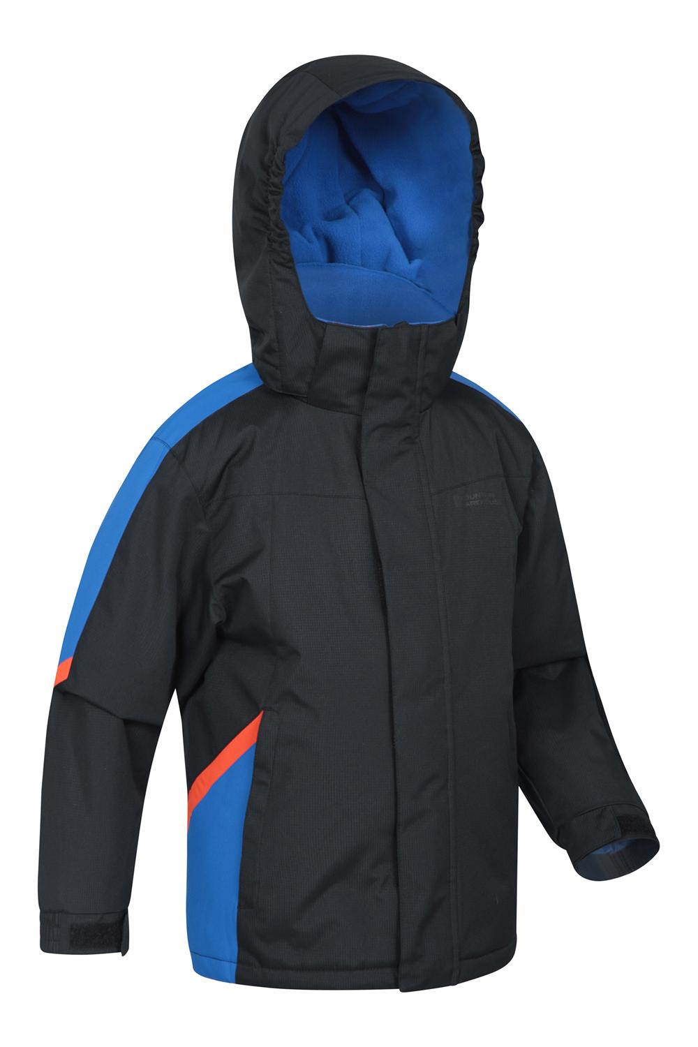 Mountain Warehouse Boys Ski Jacket with Snow proof Fabric and Fleece Lining Mountain Warehouse Boys Ski Jacket with Snow proof Fabric and Fleece Lining