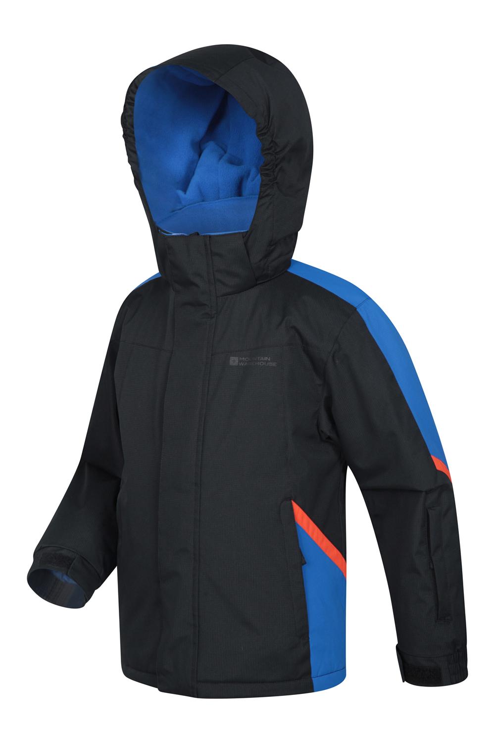 Mountain Warehouse Boys Ski Jacket with Snow proof Fabric and Fleece Lining Mountain Warehouse Boys Ski Jacket with Snow proof Fabric and Fleece Lining