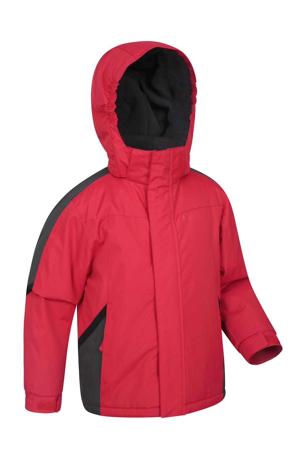 Mountain Warehouse Boys Ski Jacket with Snow proof Fabric and Fleece Lining Mountain Warehouse Boys Ski Jacket with Snow proof Fabric and Fleece Lining