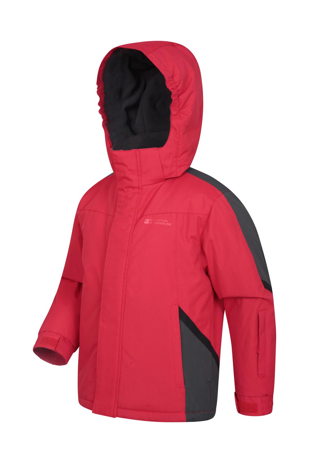 Mountain Warehouse Boys Ski Jacket with Snow proof Fabric and Fleece Lining Mountain Warehouse Boys Ski Jacket with Snow proof Fabric and Fleece Lining