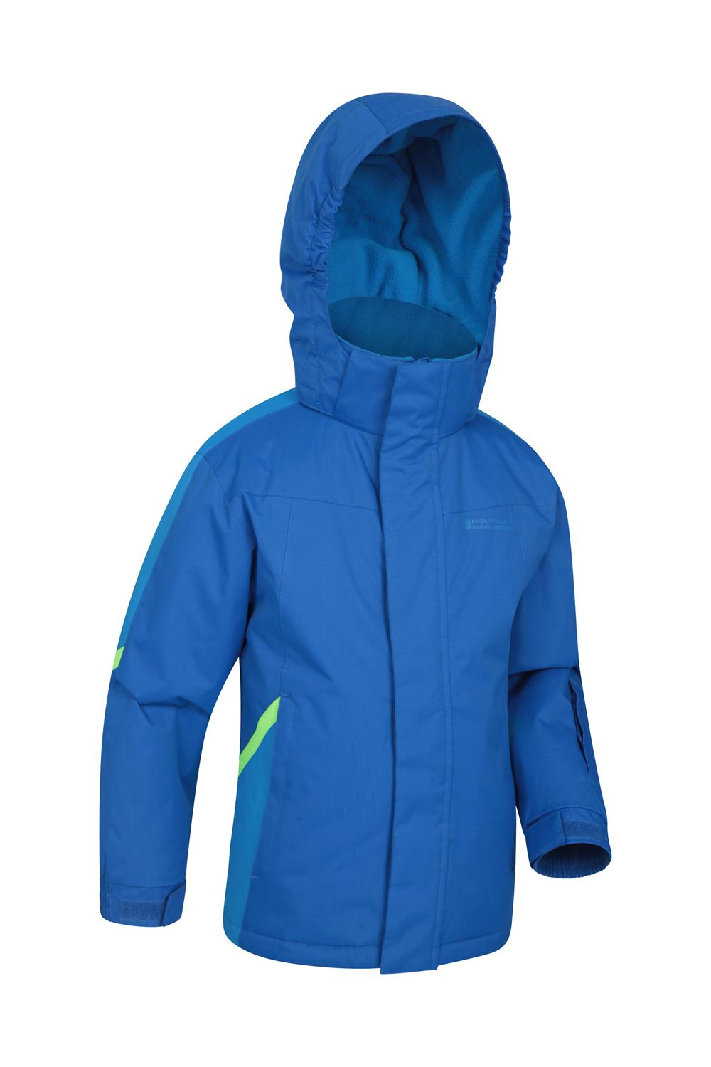 Mountain Warehouse Boys Ski Jacket with Snow proof Fabric and Fleece Lining Mountain Warehouse Boys Ski Jacket with Snow proof Fabric and Fleece Lining
