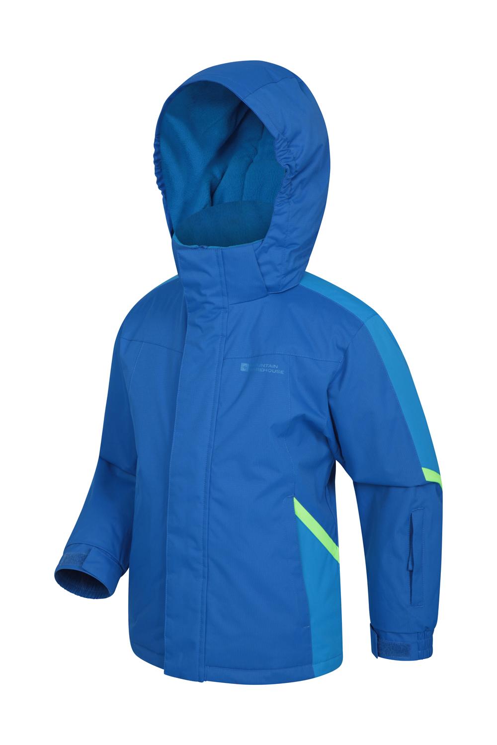 Mountain Warehouse Boys Ski Jacket with Snow proof Fabric and Fleece Lining Mountain Warehouse Boys Ski Jacket with Snow proof Fabric and Fleece Lining