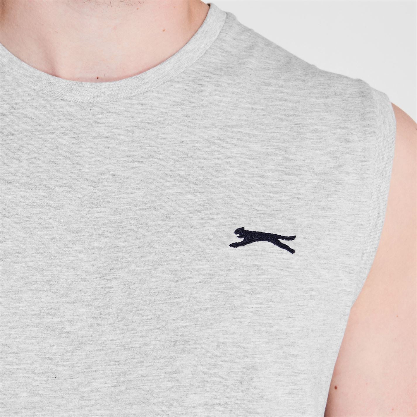 Slazenger Mens Sleeveless T Shirt Tee Top Round Neck Cotton Slazenger Mens Sleeveless T Shirt Tee Top Round Neck Cotton