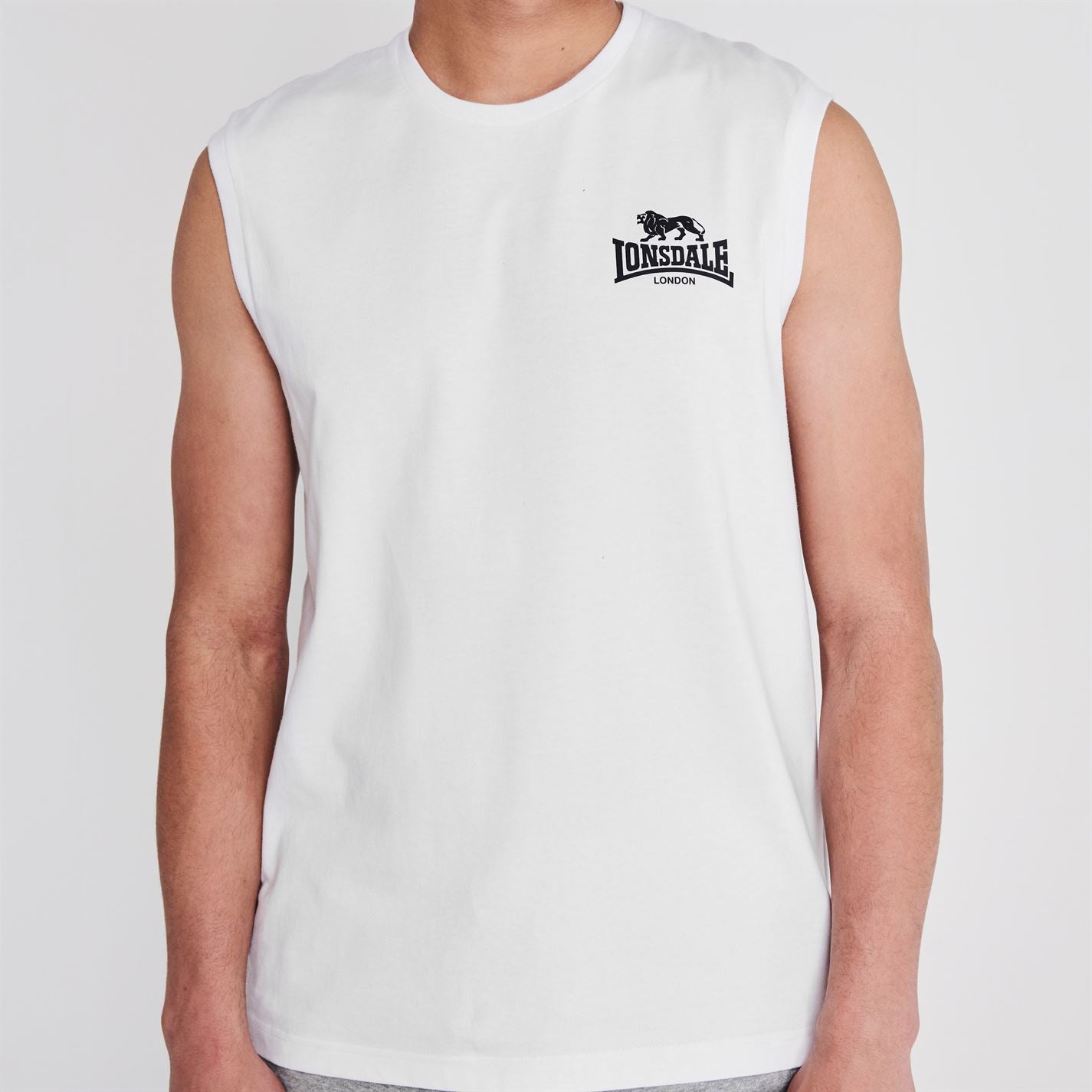 Lonsdale Sleeveless T Shirt Mens Gents Tee Top Crew Neck Lightweight Lonsdale Sleeveless T Shirt Mens Gents Tee Top Crew Neck Lightweight