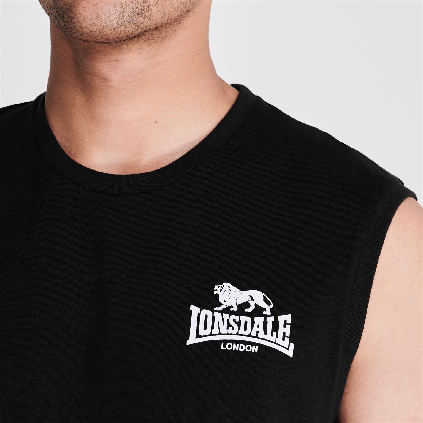 Lonsdale Sleeveless T Shirt Mens Gents Tee Top Crew Neck Lightweight Lonsdale Sleeveless T Shirt Mens Gents Tee Top Crew Neck Lightweight