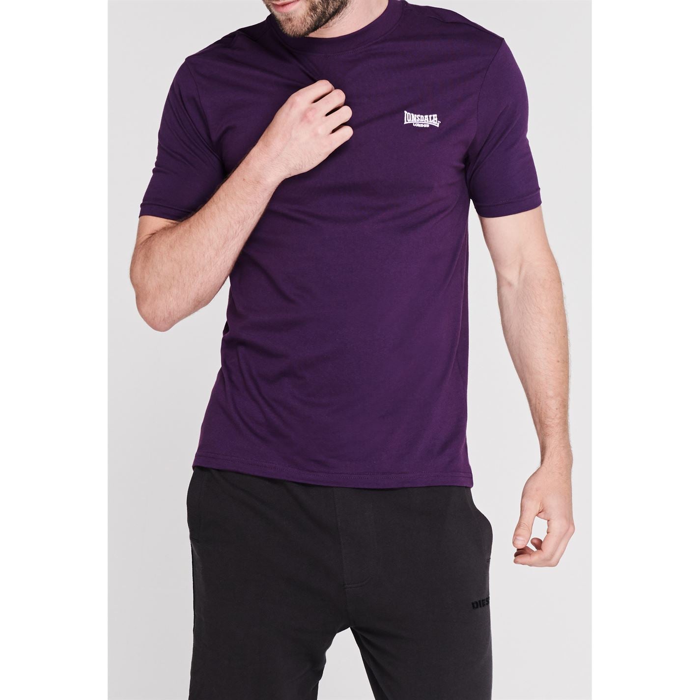 Lonsdale Plain Tee Mens Gents Crew Neck Shirt Short Sleeve Lightweight Cotton Lonsdale Plain Tee Mens Gents Crew Neck Shirt Short Sleeve Lightweight Cotton