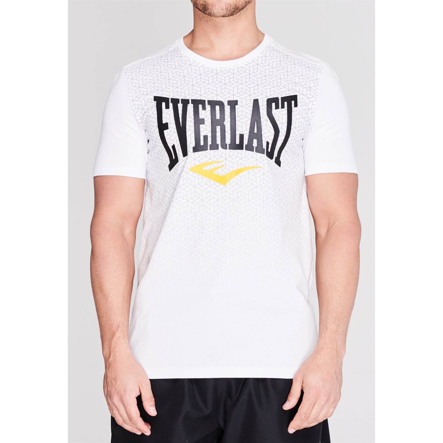 Everlast Mens Geo Print T Shirt Crew Neck Tee Top Short Sleeve Cotton Tonal Everlast Mens Geo Print T Shirt Crew Neck Tee Top Short Sleeve Cotton Tonal