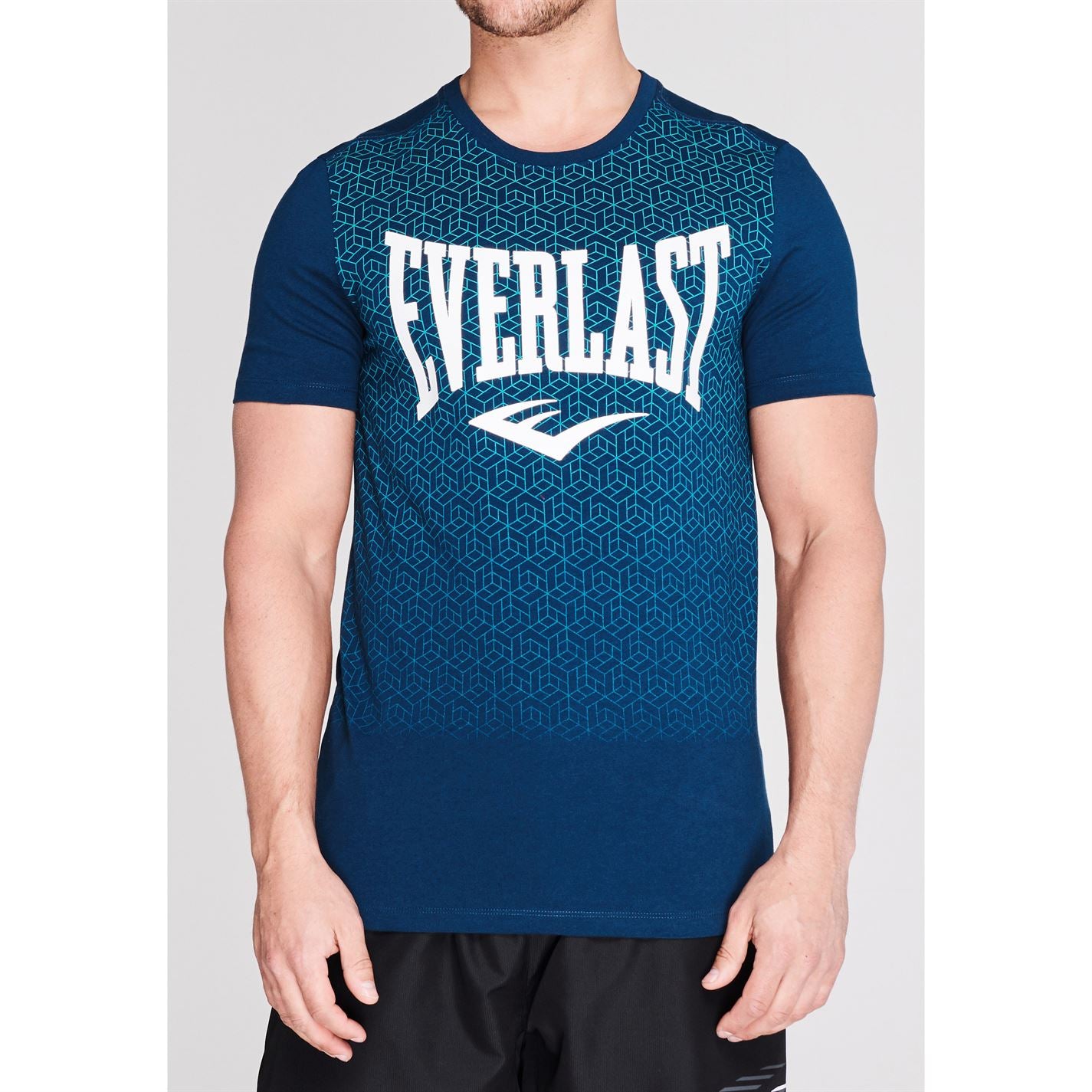 Everlast Mens Geo Print T Shirt Crew Neck Tee Top Short Sleeve Cotton Tonal Everlast Mens Geo Print T Shirt Crew Neck Tee Top Short Sleeve Cotton Tonal