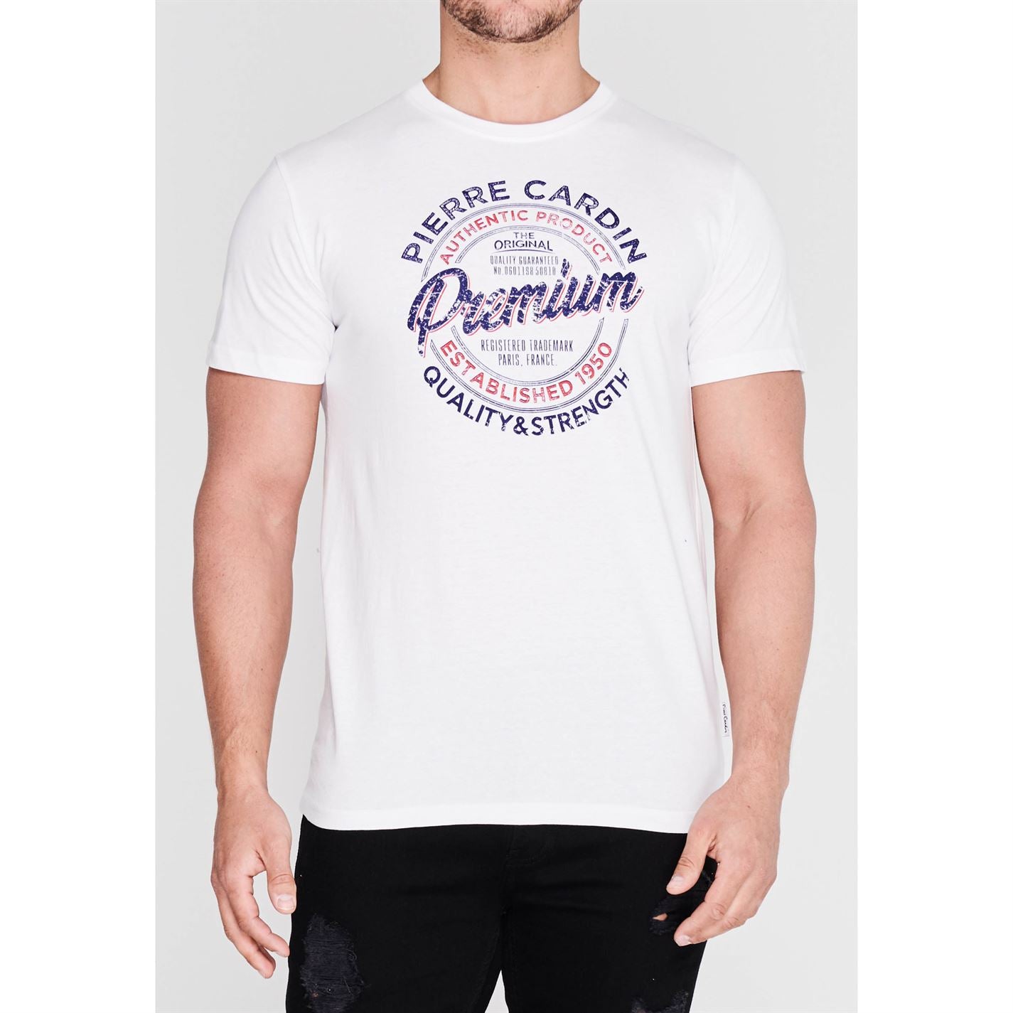 Pierre Cardin Stamp Tee Mens Gents Crew Neck Shirt Short Sleeve Cotton Regular Pierre Cardin Stamp Tee Mens Gents Crew Neck Shirt Short Sleeve Cotton Regular