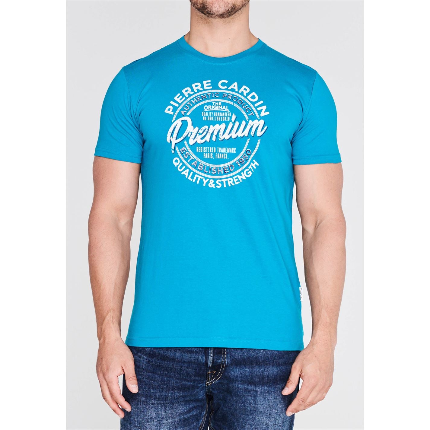 Pierre Cardin Stamp Tee Mens Gents Crew Neck Shirt Short Sleeve Cotton Regular Pierre Cardin Stamp Tee Mens Gents Crew Neck Shirt Short Sleeve Cotton Regular