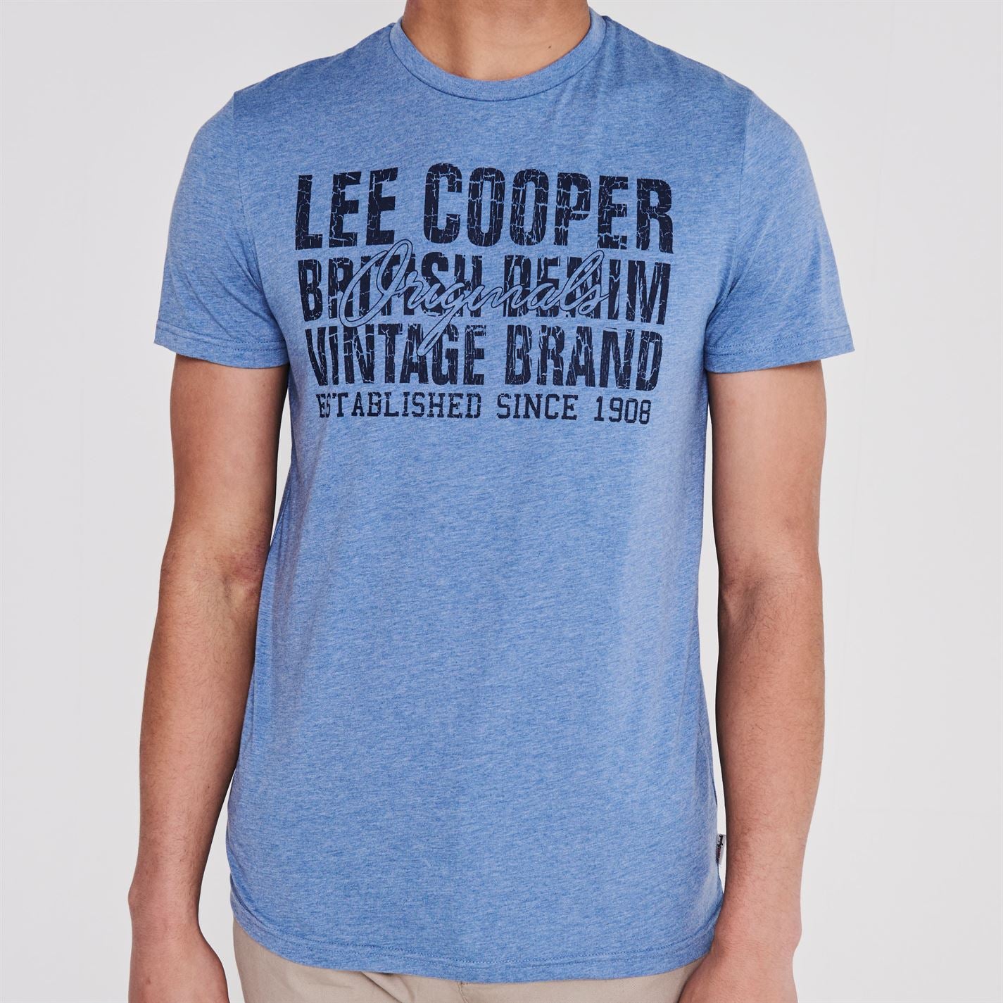 Lee Cooper Denim Co Logo T Shirt Mens Gents Crew Neck Tee Top Short Sleeve Lee Cooper Denim Co Logo T Shirt Mens Gents Crew Neck Tee Top Short Sleeve