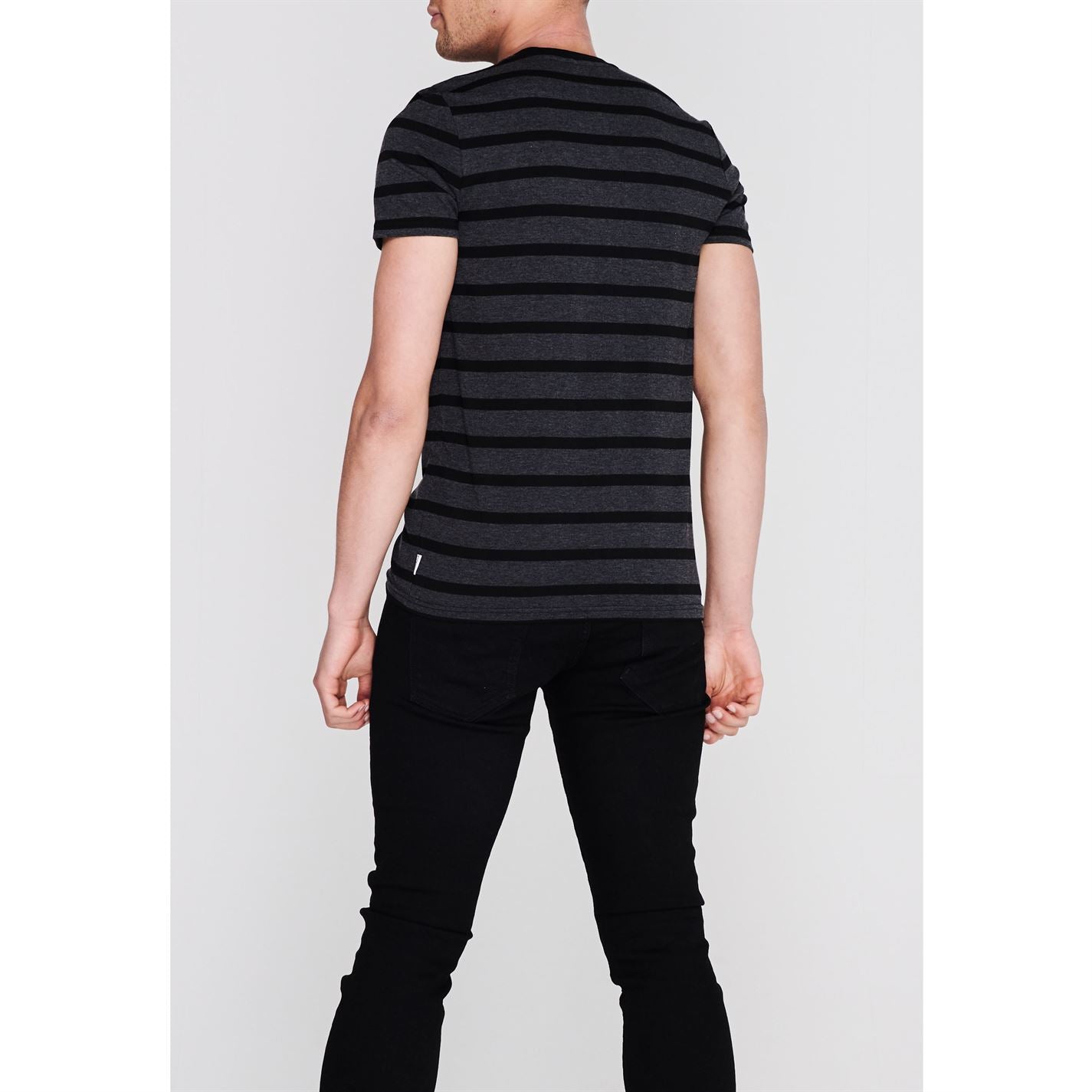 Lee Cooper Stripe Logo T Shirt Mens Gents Crew Neck Tee Top Short Sleeve Cotton Lee Cooper Stripe Logo T Shirt Mens Gents Crew Neck Tee Top Short Sleeve Cotton
