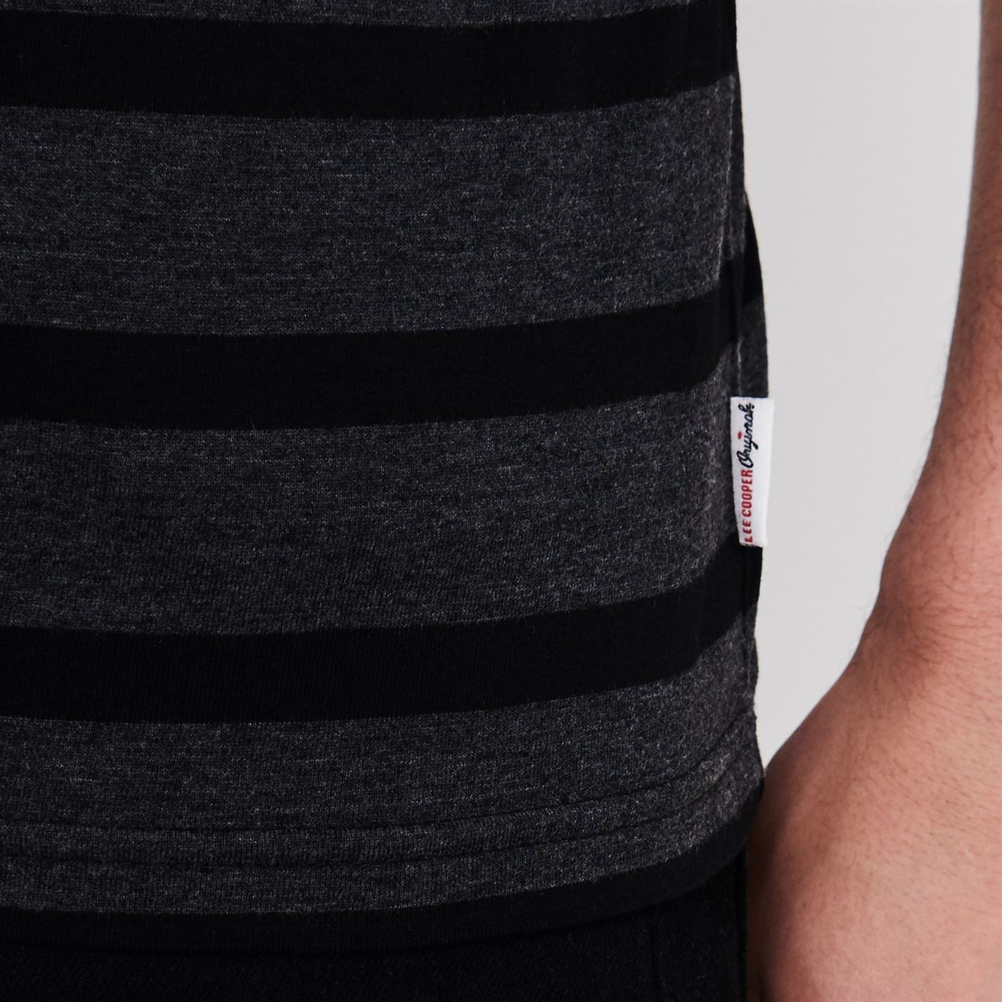 Lee Cooper Stripe Logo T Shirt Mens Gents Crew Neck Tee Top Short Sleeve Cotton Lee Cooper Stripe Logo T Shirt Mens Gents Crew Neck Tee Top Short Sleeve Cotton