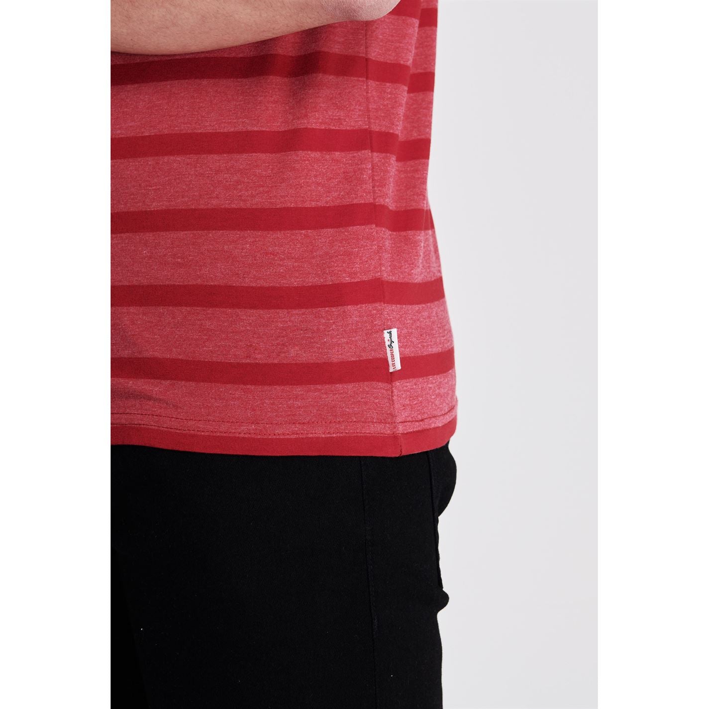 Lee Cooper Stripe Logo T Shirt Mens Gents Crew Neck Tee Top Short Sleeve Cotton Lee Cooper Stripe Logo T Shirt Mens Gents Crew Neck Tee Top Short Sleeve Cotton