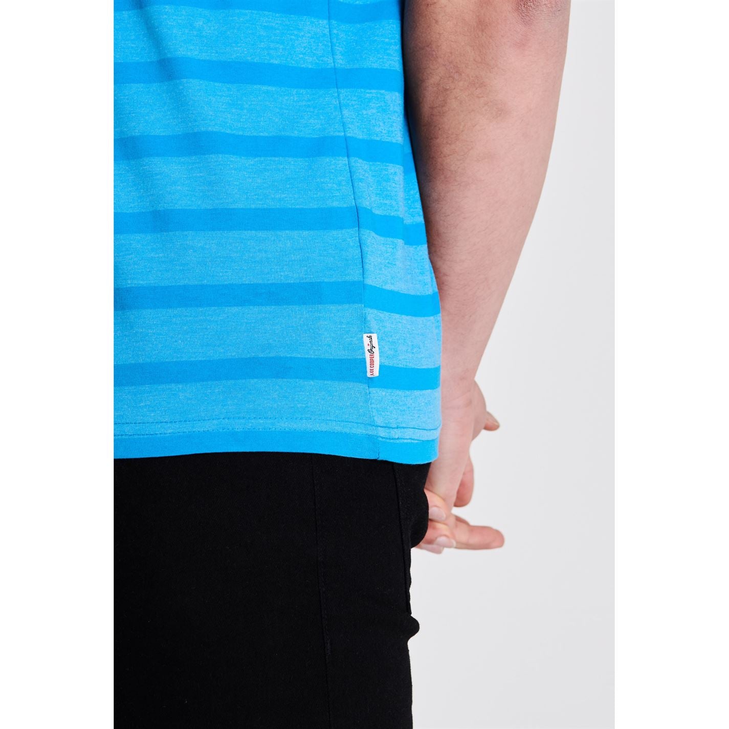Lee Cooper Stripe Logo T Shirt Mens Gents Crew Neck Tee Top Short Sleeve Cotton Lee Cooper Stripe Logo T Shirt Mens Gents Crew Neck Tee Top Short Sleeve Cotton