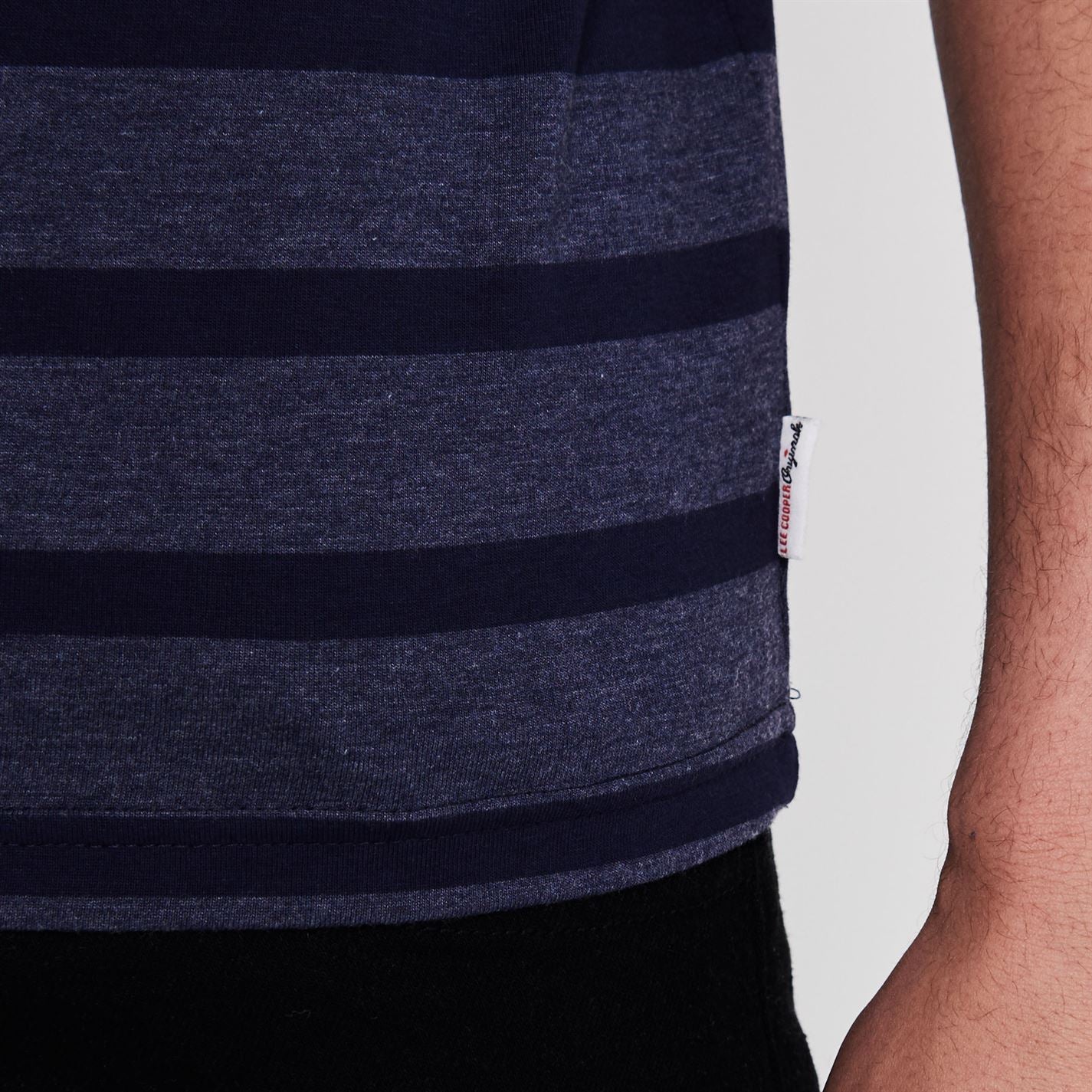 Lee Cooper Stripe Logo T Shirt Mens Gents Crew Neck Tee Top Short Sleeve Cotton Lee Cooper Stripe Logo T Shirt Mens Gents Crew Neck Tee Top Short Sleeve Cotton