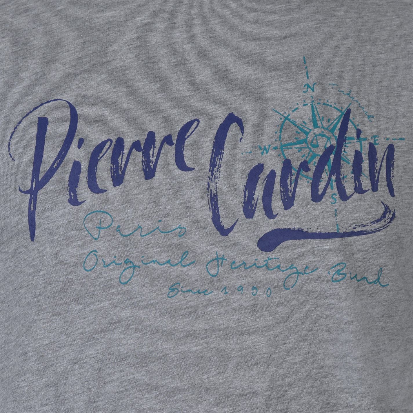 Pierre Cardin Mens Short Sleeve Printed Tee Crew Neck Shirt Cotton Regular Fit Pierre Cardin Mens Short Sleeve Printed Tee Crew Neck Shirt Cotton Regular Fit
