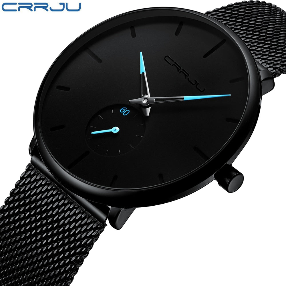 Crrju Fashion Mens Watches Top Brand Luxury Quartz Watch Men Casual Slim Mesh Steel Waterproof Sport Watch Relogio Masculino Crrju Fashion Mens Watches Top Brand Luxury Quartz Watch Men Casual Slim Mesh Steel Waterproof Sport Watch Relogio Masculino