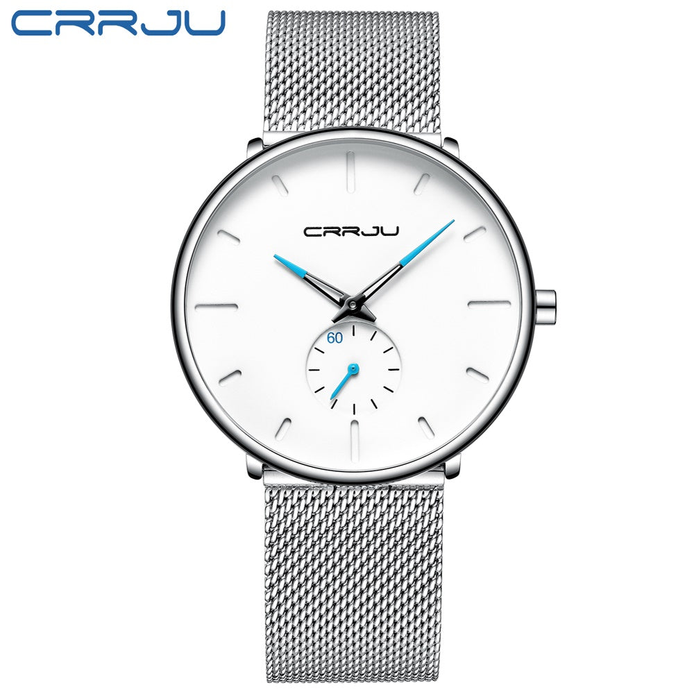 Crrju Fashion Mens Watches Top Brand Luxury Quartz Watch Men Casual Slim Mesh Steel Waterproof Sport Watch Relogio Masculino Crrju Fashion Mens Watches Top Brand Luxury Quartz Watch Men Casual Slim Mesh Steel Waterproof Sport Watch Relogio Masculino