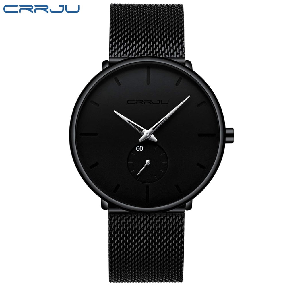 Crrju Fashion Mens Watches Top Brand Luxury Quartz Watch Men Casual Slim Mesh Steel Waterproof Sport Watch Relogio Masculino Crrju Fashion Mens Watches Top Brand Luxury Quartz Watch Men Casual Slim Mesh Steel Waterproof Sport Watch Relogio Masculino