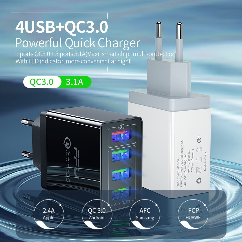 FPU USB Charger Quick Charge 3.0 Fast Charger QC3.0 QC Multi Plug Adapter Wall Mobile Phone Charger For iPhone Samsung Xiaomi Mi FPU USB Charger Quick Charge 3.0 Fast Charger QC3.0 QC Multi Plug Adapter Wall Mobile Phone Charger For iPhone Samsung Xiaomi Mi