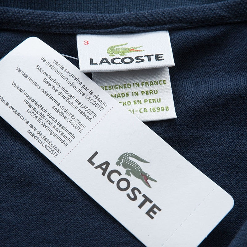 Lacoste Brand Clothing Men Polo Shirt Men Casual Solid Polo Shirt Quality Short Sleeve Pure Cotton Shirt Lacoste Brand Clothing Men Polo Shirt Men Casual Solid Polo Shirt Quality Short Sleeve Pure Cotton Shirt