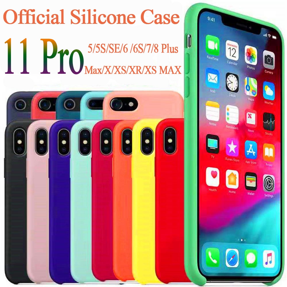 Original Silicone Case For iPhone 11 Pro Max X XS MAX XR 7 8 Cases Silicon Cover Funda For iPhone SE 6 6S 7 8 Plus Official Case 1 2 Original Silicone Case For iPhone 11 Pro Max X XS MAX XR 7 8 Cases Silicon Cover Funda For iPhone SE 6 6S 7 8 Plus Official Case 1 2