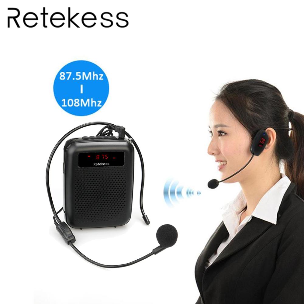RETEKESS PR16R Megaphone Portable 12W FM Recording Voice Amplifier Teacher Microphone Speaker With Mp3 Player FM Radio Recorder RETEKESS PR16R Megaphone Portable 12W FM Recording Voice Amplifier Teacher Microphone Speaker With Mp3 Player FM Radio Recorder