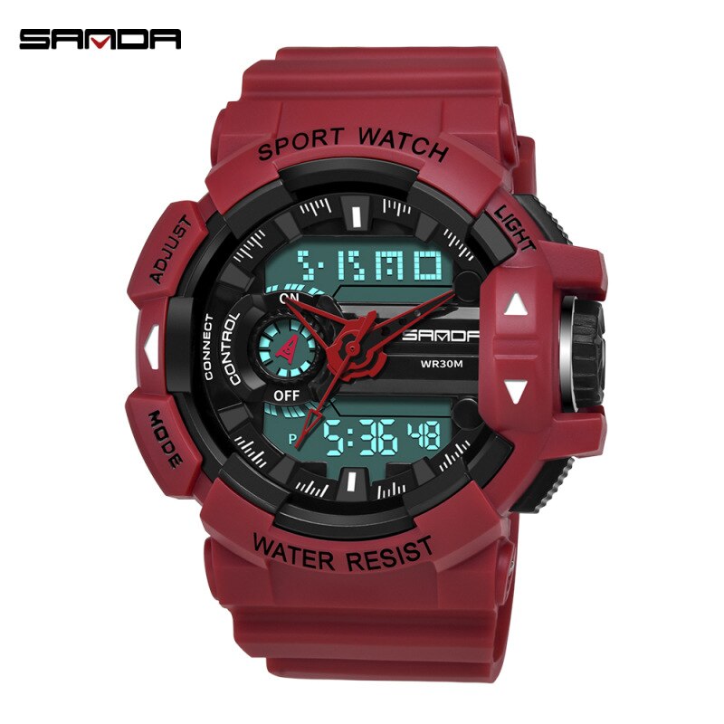 SANDA Men's Sports Digital Watches Male Military Quartz Wrist Watches Top Brand Digital-Watch waterproof Relogio Masculino SANDA Men's Sports Digital Watches Male Military Quartz Wrist Watches Top Brand Digital-Watch waterproof Relogio Masculino