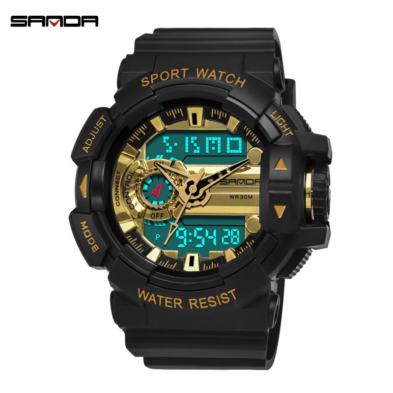 SANDA Men's Sports Digital Watches Male Military Quartz Wrist Watches Top Brand Digital-Watch waterproof Relogio Masculino SANDA Men's Sports Digital Watches Male Military Quartz Wrist Watches Top Brand Digital-Watch waterproof Relogio Masculino