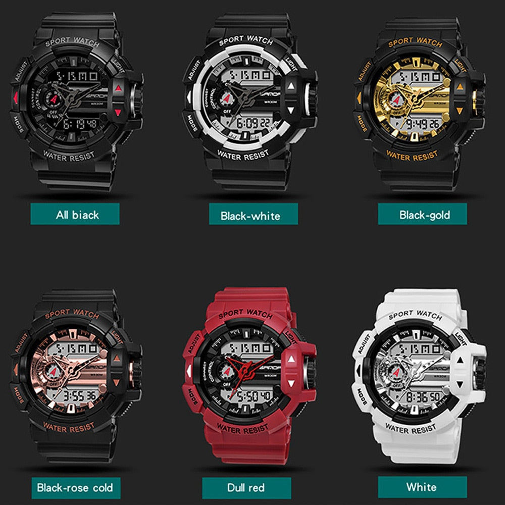 SANDA Men's Sports Digital Watches Male Military Quartz Wrist Watches Top Brand Digital-Watch waterproof Relogio Masculino SANDA Men's Sports Digital Watches Male Military Quartz Wrist Watches Top Brand Digital-Watch waterproof Relogio Masculino