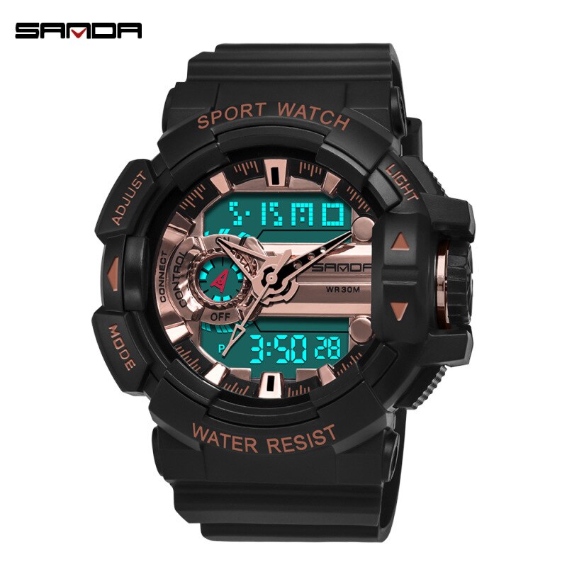 SANDA Men's Sports Digital Watches Male Military Quartz Wrist Watches Top Brand Digital-Watch waterproof Relogio Masculino SANDA Men's Sports Digital Watches Male Military Quartz Wrist Watches Top Brand Digital-Watch waterproof Relogio Masculino