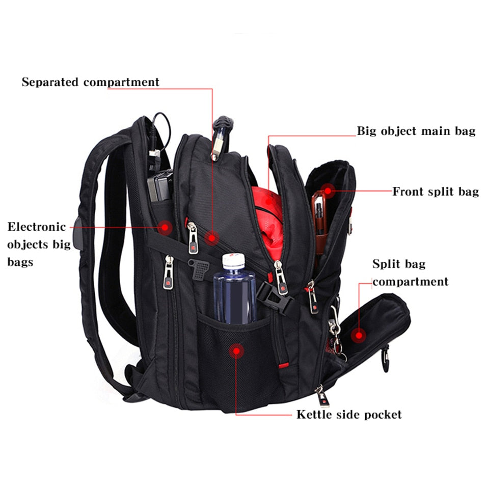 Swiss Men's Back Pack 15.6/17 Inch Computer Notebook School Journey Bags Suitable For Men And Women Swiss Men's Back Pack 15.6/17 Inch Computer Notebook School Journey Bags Suitable For Men And Women