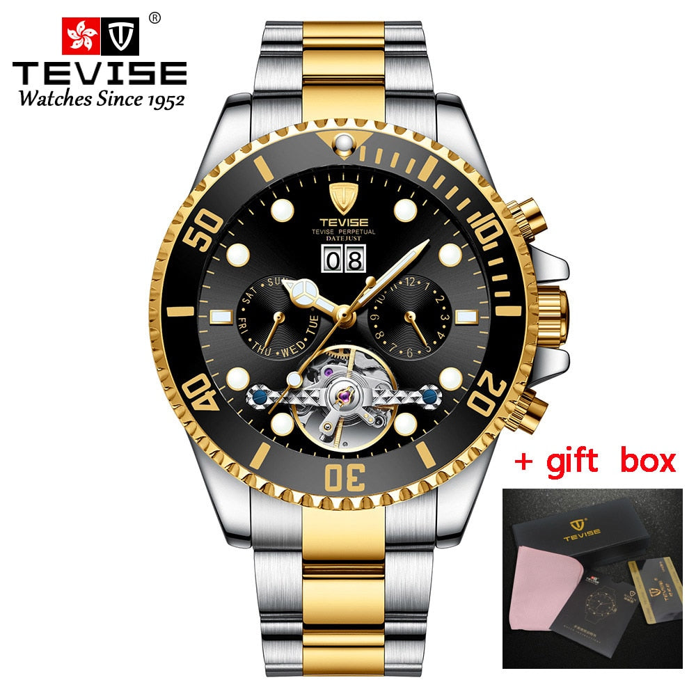 TEVISE Automatic Mechanical Watches Tourbillon Sports Luxury Brand Men's Watches Self Winding Male Wristwatch Relogio Masculino TEVISE Automatic Mechanical Watches Tourbillon Sports Luxury Brand Men's Watches Self Winding Male Wristwatch Relogio Masculino