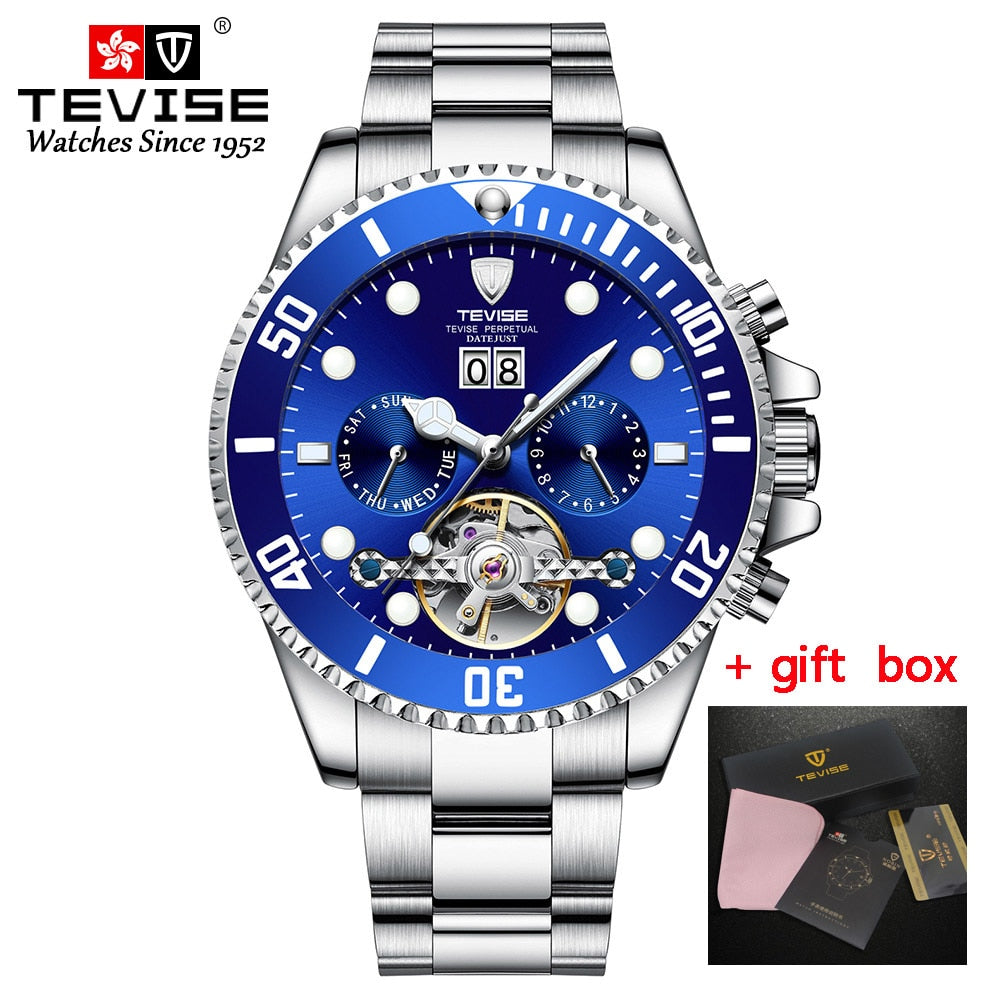TEVISE Automatic Mechanical Watches Tourbillon Sports Luxury Brand Men's Watches Self Winding Male Wristwatch Relogio Masculino TEVISE Automatic Mechanical Watches Tourbillon Sports Luxury Brand Men's Watches Self Winding Male Wristwatch Relogio Masculino