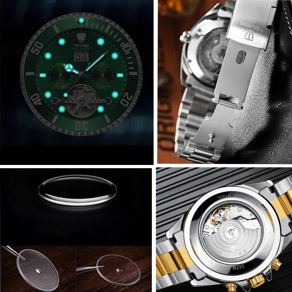 TEVISE Automatic Mechanical Watches Tourbillon Sports Luxury Brand Men's Watches Self Winding Male Wristwatch Relogio Masculino TEVISE Automatic Mechanical Watches Tourbillon Sports Luxury Brand Men's Watches Self Winding Male Wristwatch Relogio Masculino