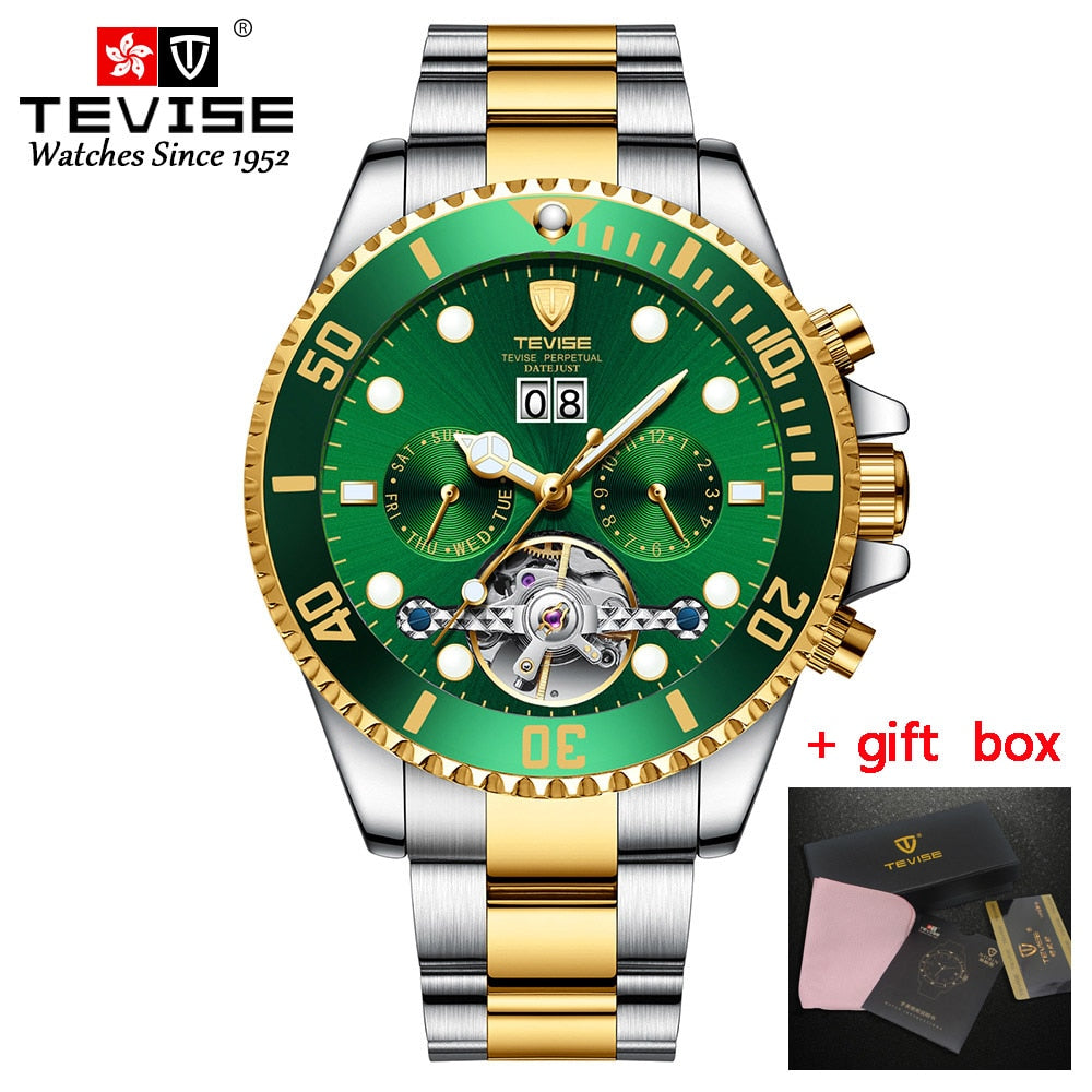 TEVISE Automatic Mechanical Watches Tourbillon Sports Luxury Brand Men's Watches Self Winding Male Wristwatch Relogio Masculino TEVISE Automatic Mechanical Watches Tourbillon Sports Luxury Brand Men's Watches Self Winding Male Wristwatch Relogio Masculino