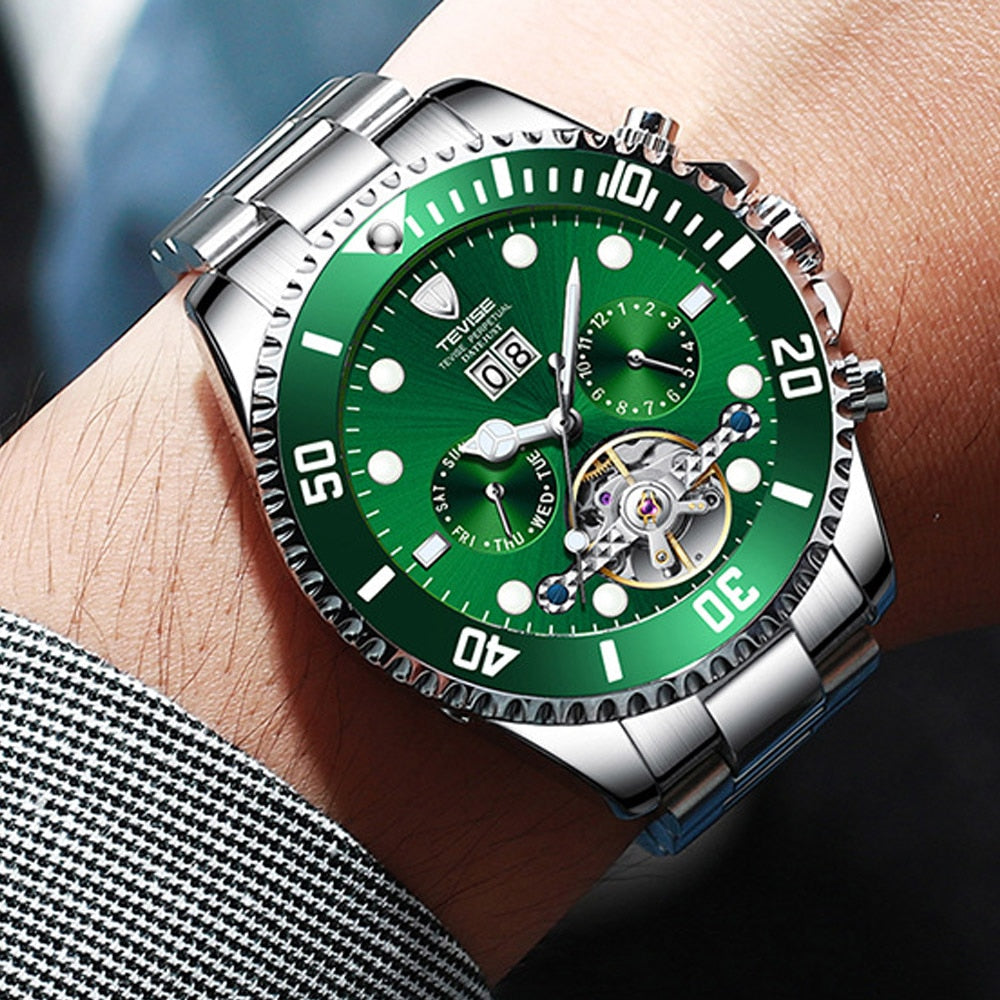 TEVISE Automatic Mechanical Watches Tourbillon Sports Luxury Brand Men's Watches Self Winding Male Wristwatch Relogio Masculino TEVISE Automatic Mechanical Watches Tourbillon Sports Luxury Brand Men's Watches Self Winding Male Wristwatch Relogio Masculino