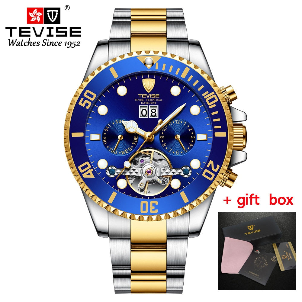 TEVISE Automatic Mechanical Watches Tourbillon Sports Luxury Brand Men's Watches Self Winding Male Wristwatch Relogio Masculino TEVISE Automatic Mechanical Watches Tourbillon Sports Luxury Brand Men's Watches Self Winding Male Wristwatch Relogio Masculino